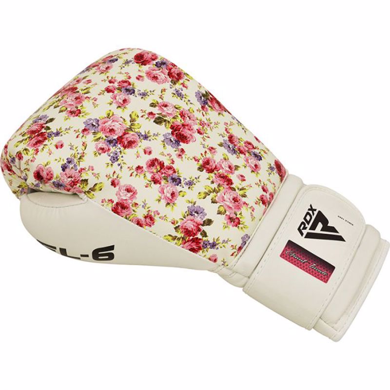 RDX FL5 floral BOXING GLOVES -white